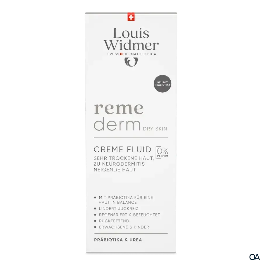 Louis Widmer remederm Dry Skin Creme Fluid - ohne Parfum