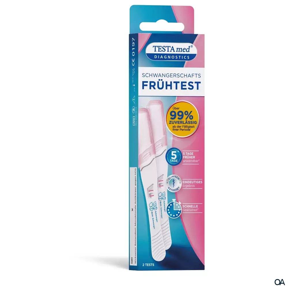 TESTAmed® DIAGNOSTICS SchwangerschaftsFRÜHTEST