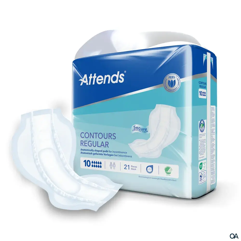 Attends Contours Regular 10 - Inkontinenzvorlagen
