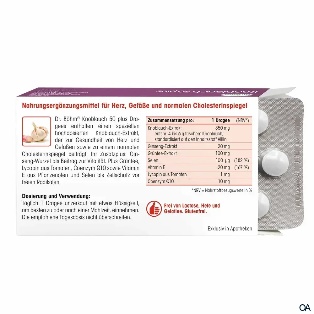 Dr. Böhm® Knoblauch 50 plus Dragees Dr. Böhm® Knoblauch 50 plus Dragees
