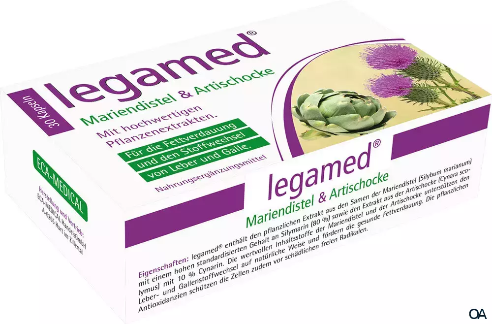 legamed® Mariendistel- & Artischocke-Kapseln legamed® Mariendistel- & Artischocke-Kapseln
