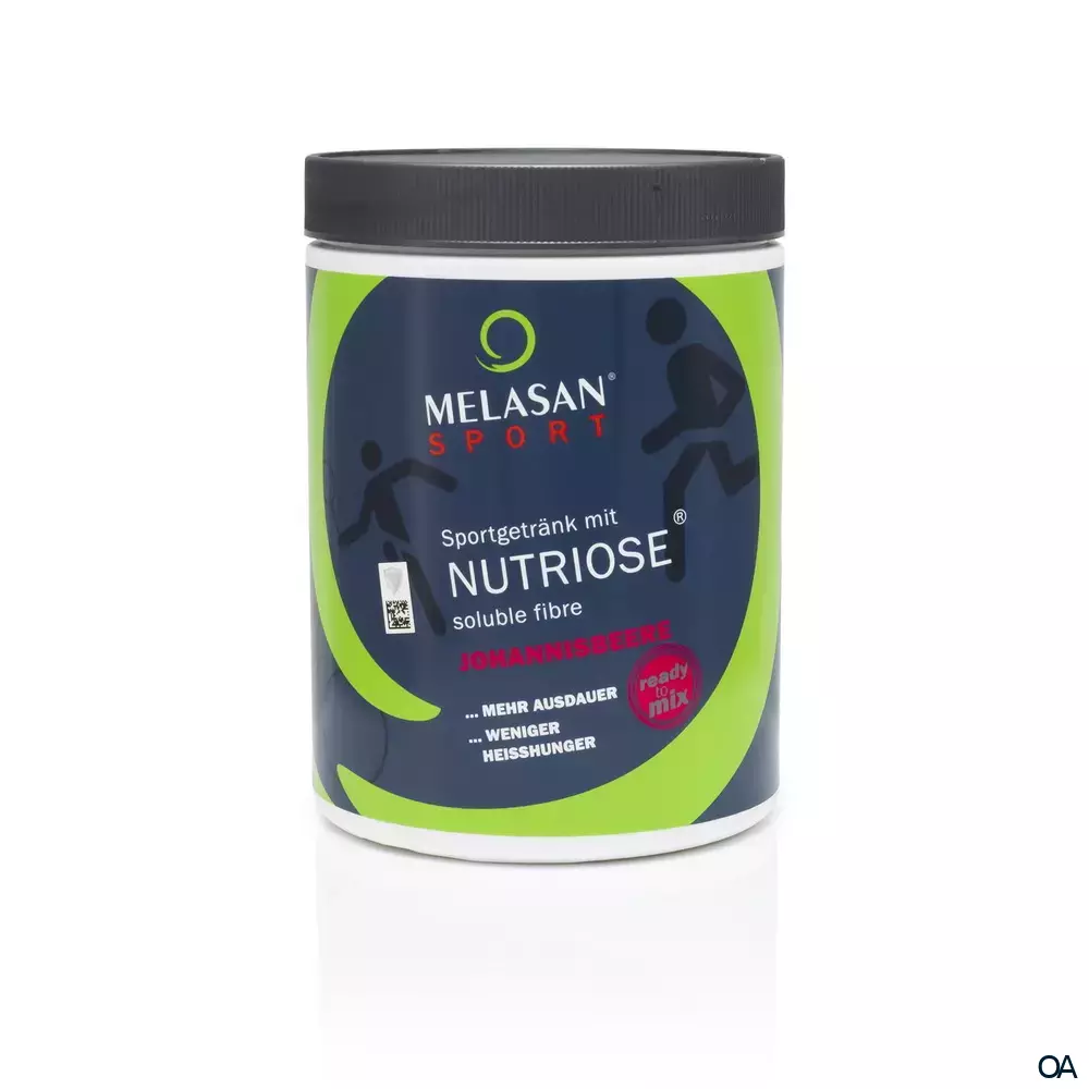 Melasan Sport Sportgetränk mit Nutriose Pulver Johannisbeere