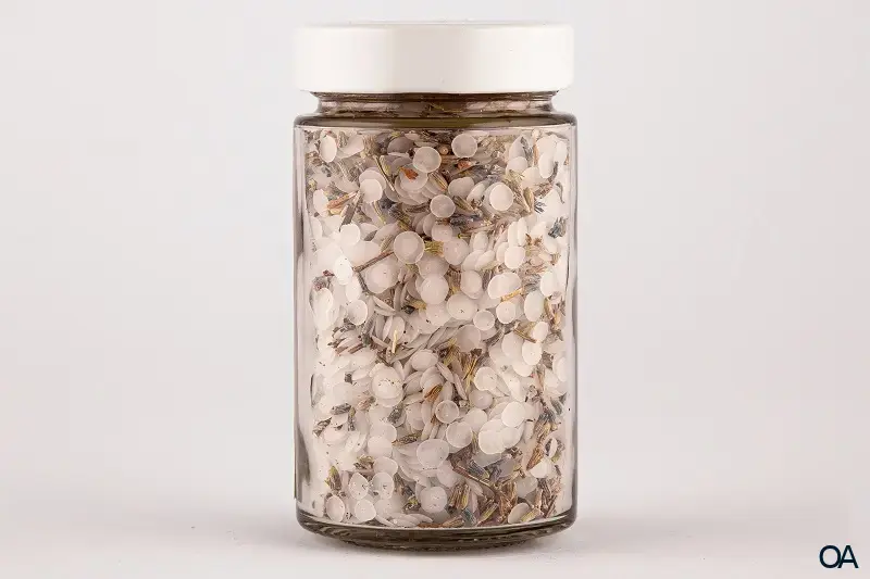 Humanwerkstatt Magnesium Flocken mit Lavendelblüten Humanwerkstatt Magnesium Flocken mit Lavendelblüten