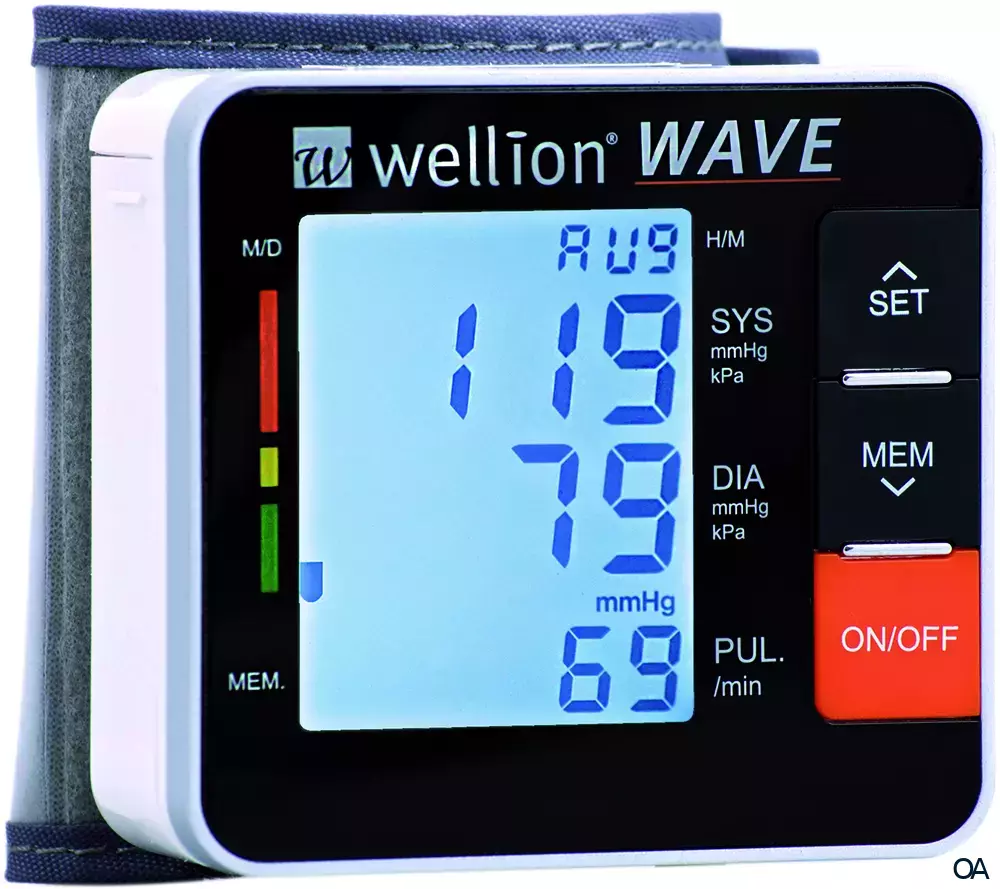 Wellion® WAVE Handgelenk-Blutdruckmessgerät Wellion® WAVE Handgelenk-Blutdruckmessgerät