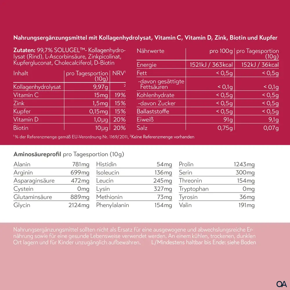 pureSGP® Kollagen Peptide Pulver pureSGP® Kollagen Peptide Pulver