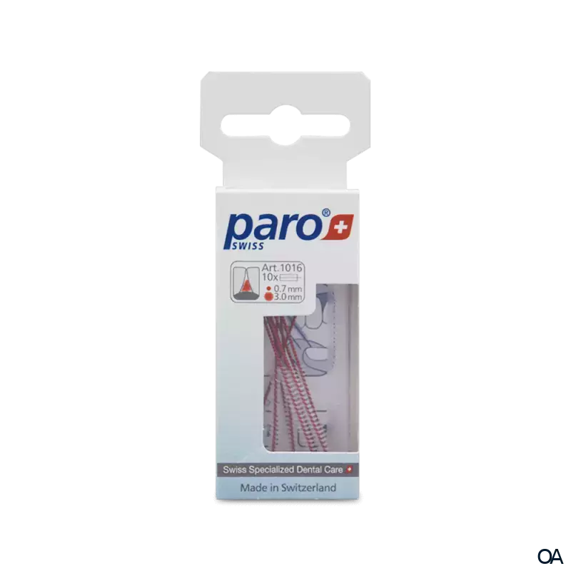 paro® isola long Zwischenraumbürste, x-fein, rot, zylindrisch, ø 3 mm