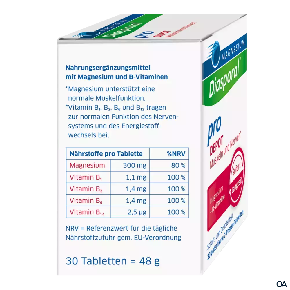 Magnesium Diasporal® Pro DEPOT Muskeln und Nerven* Tabletten Magnesium Diasporal® Pro DEPOT Muskeln und Nerven* Tabletten