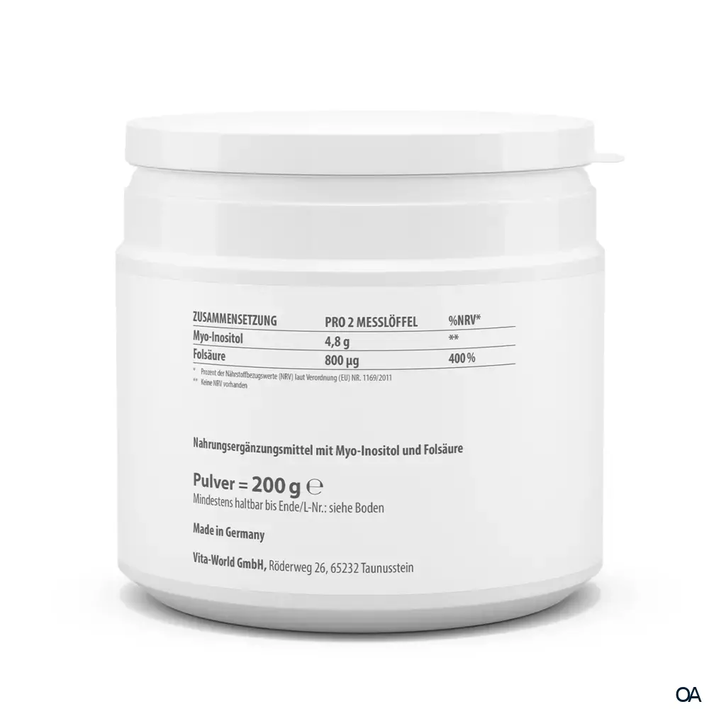Vitaworld Inositol + Folsäure Pulver Vitaworld Inositol + Folsäure Pulver