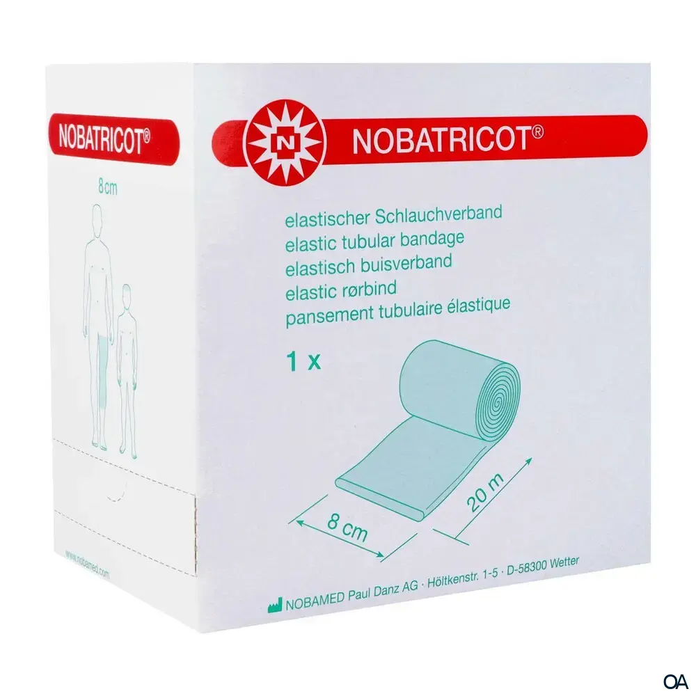 Nobatricot® Elastischer Trikotschlauch Rolle - Oberschenkel/Kinderkopf, 8 cm x 20 m