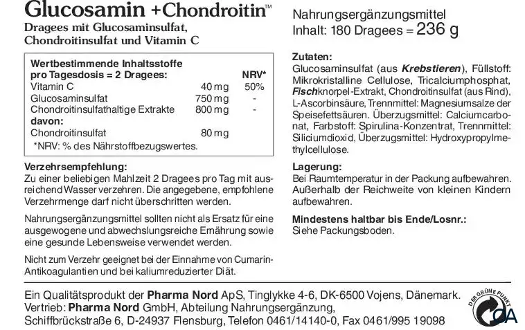 Pharma Nord Glucosamin+Chondroitin Dragees