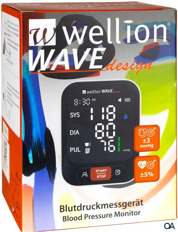 Wellion WAVE design - Oberarm-Blutdruckmessgerät