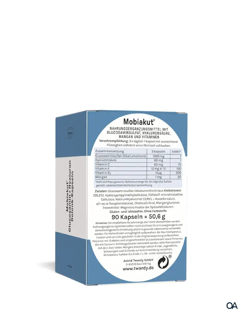 Twardy Mobiakut® Glucosamin & Hyaluron Gelenk-Kapseln