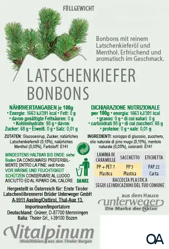 Unterweger Latschenkiefer Bonbons