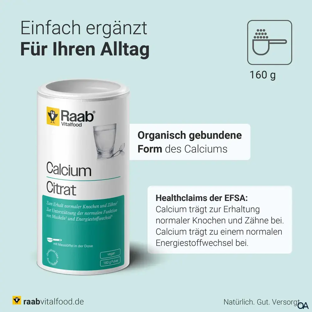 Raab® Vitalfood Calciumcitrat Pulver