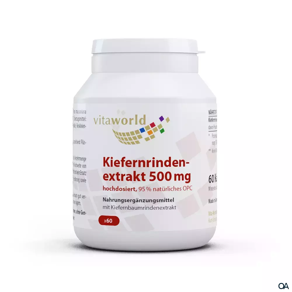 Vitaworld Kiefernrindenextrakt 500 mg Kapseln Vitaworld Kiefernrindenextrakt 500 mg Kapseln