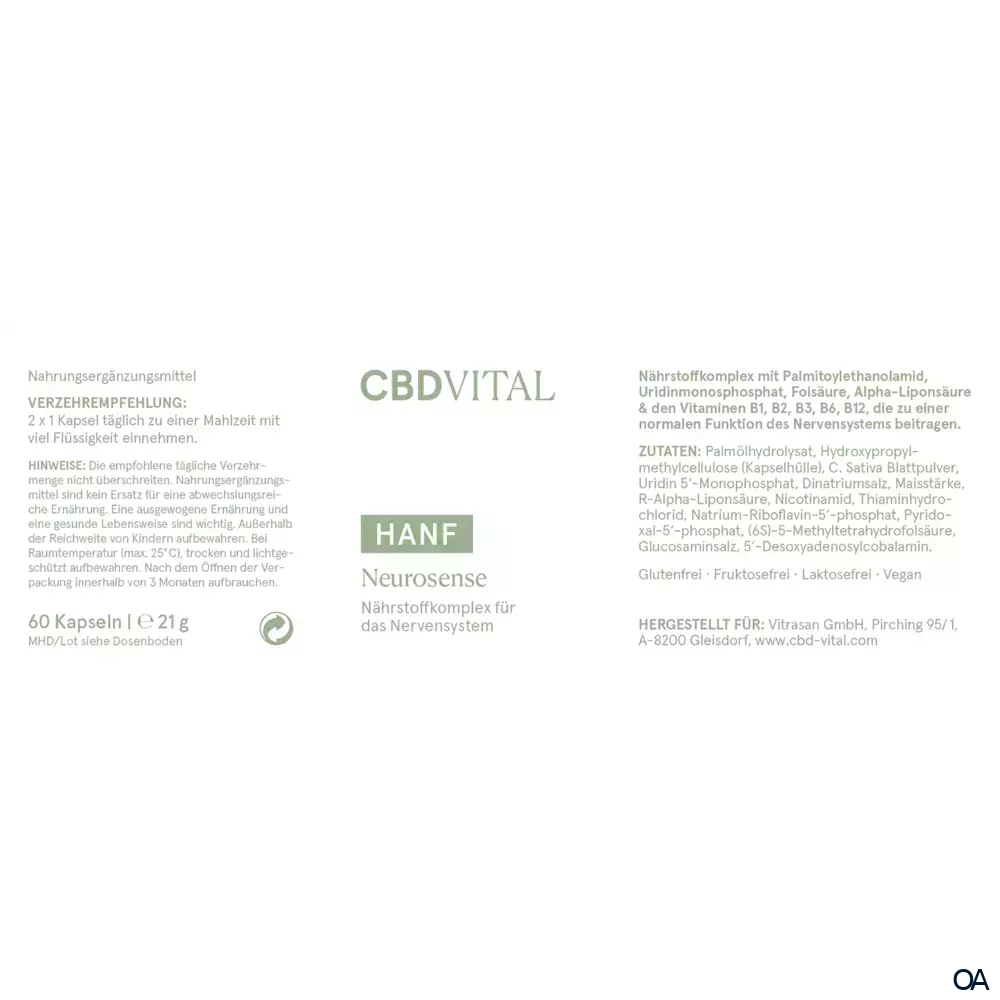 CBD VITAL Hanf Neurosense Kapseln CBD VITAL Hanf Neurosense Kapseln