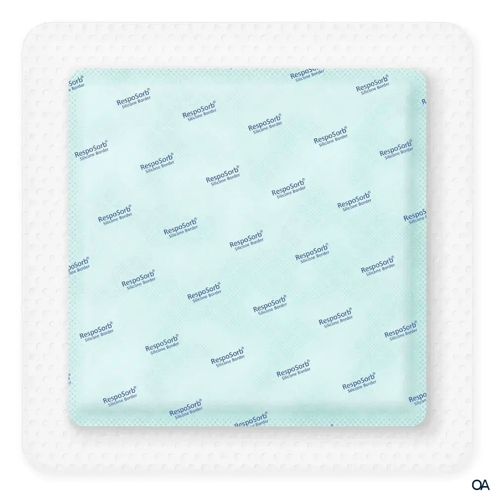 RespoSorb® Silicone Border selbsthaftende superabsorbierende Saugkompresse mit Silikonwundkontaktschicht steril, 20 x 20 cm RespoSorb® Silicone Border selbsthaftende superabsorbierende Saugkompresse mit Silikonwundkontaktschicht steril, 20 x 20 cm