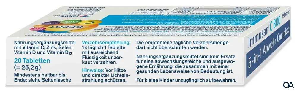 tetesept Immusan® C 800 5 in 1 Abwehr Complex Depot-Tabletten tetesept Immusan® C 800 5 in 1 Abwehr Complex Depot-Tabletten