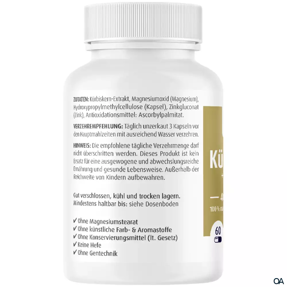 ZeinPharma Kürbiskern 400 mg Kapseln ZeinPharma Kürbiskern 400 mg Kapseln
