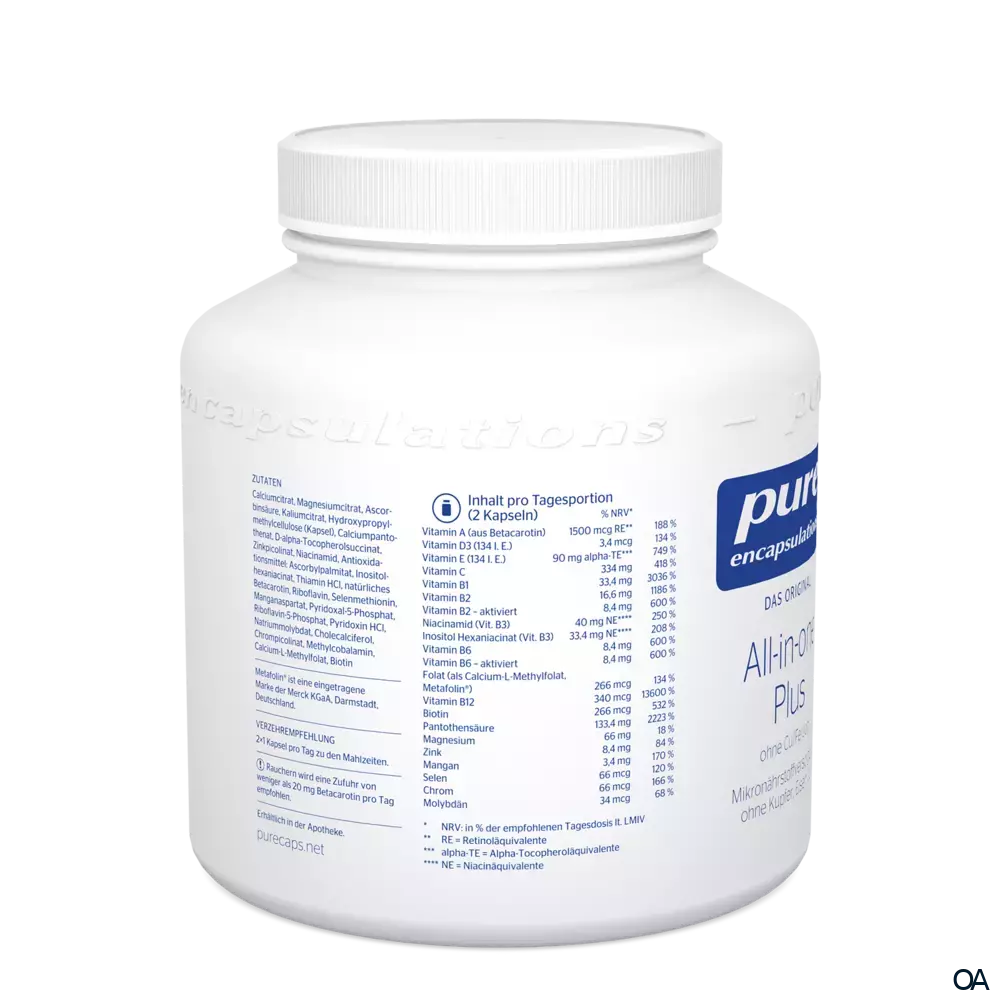 pure encapsulations® All-in-one Plus (ohne Cu/Fe/Jod) Kapseln pure encapsulations® All-in-one Plus (ohne Cu/Fe/Jod) Kapseln