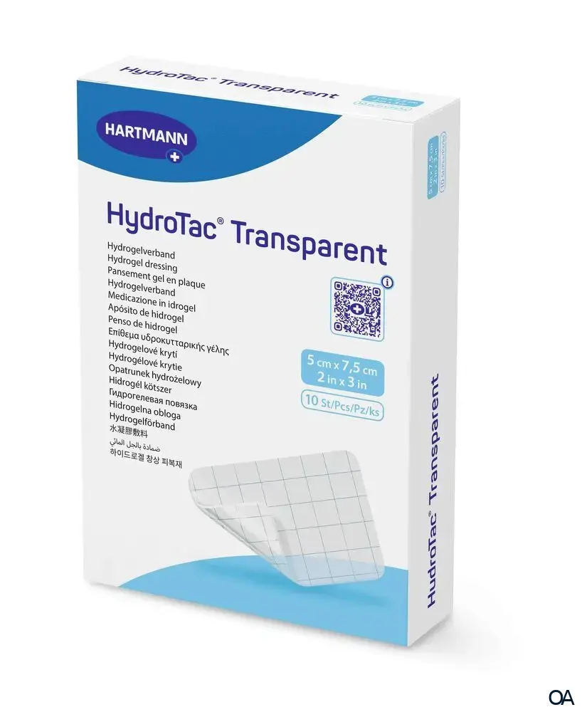 HydroTac® transparent Hydrogelverband steril, 5 x 7,5 cm