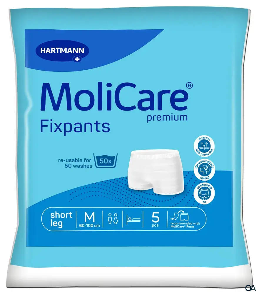 MoliCare® Premium Fixpants Short Leg - Fixierhosen Blau - Größe M