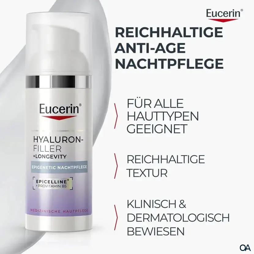 Eucerin Hyaluron-Filler + Longevity Epigenetic Nachtpflege