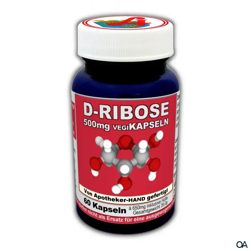 D-Ribose 500 mg Vegi-Kapseln D-Ribose 500 mg Vegi-Kapseln