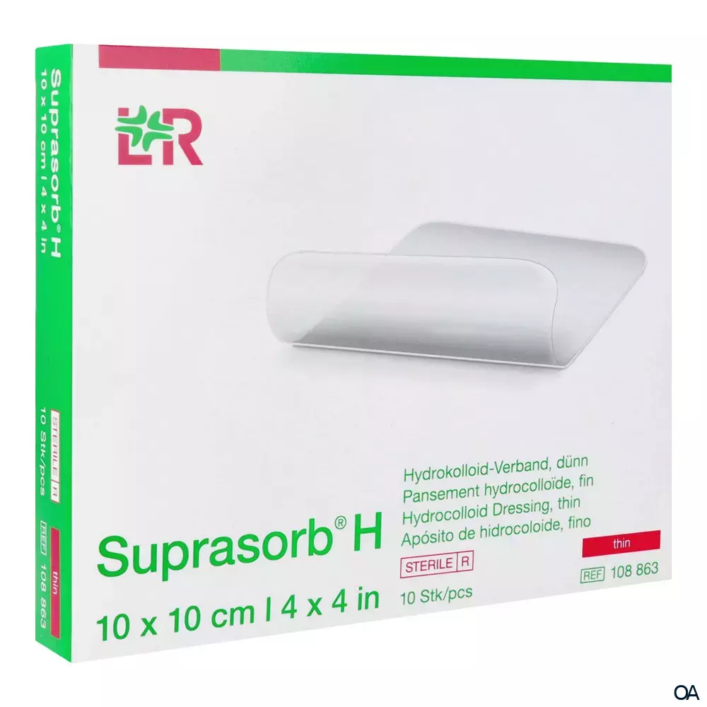 Suprasorb® H Hydrokolloid-Verband, dünn, steril, 10 x 10 cm