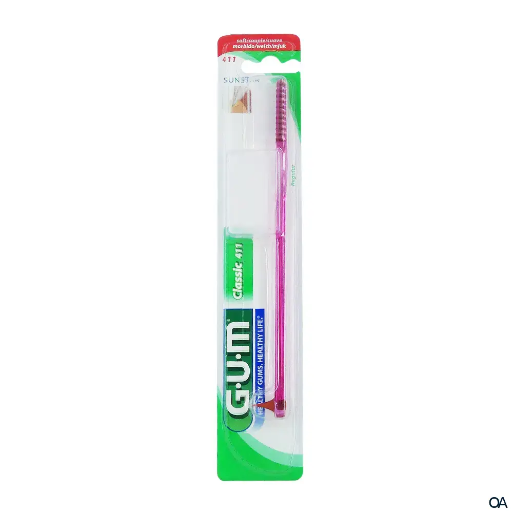 GUM® Classic Zahnbürste groß weich (mit Gummikegel) 411