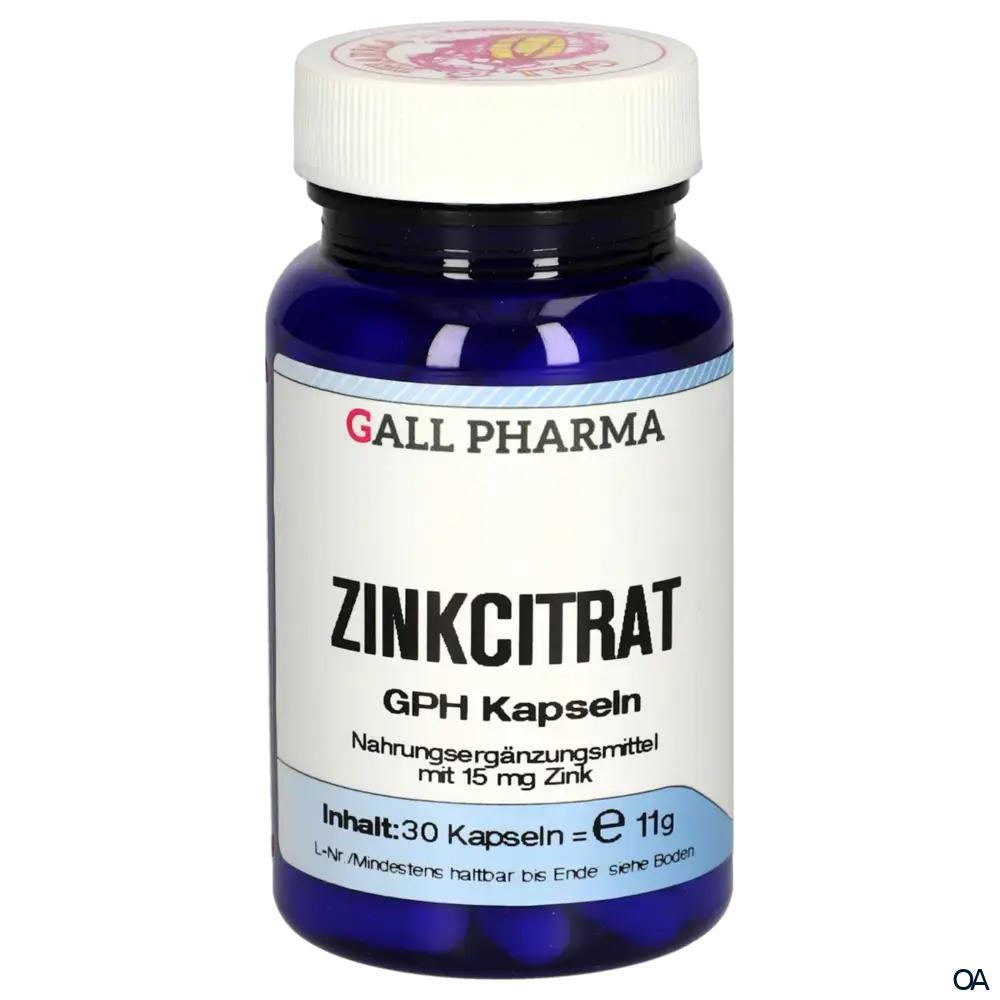 Gall Pharma Zinkcitrat Kapseln (15 mg Zink)