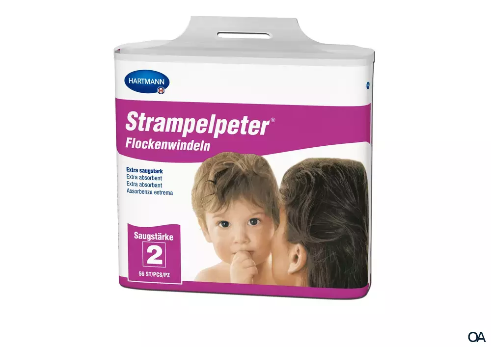 Strampelpeter® Flockenwindeln - Weiß/Lila, Saugstärke 2, 35 x 11 cm Strampelpeter® Flockenwindeln - Weiß/Lila, Saugstärke 2, 35 x 11 cm