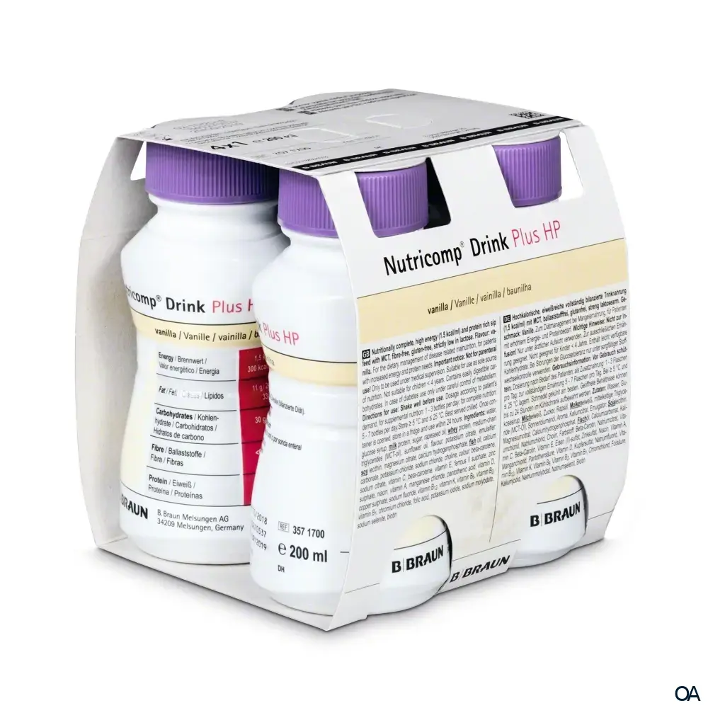 Nutricomp® Drink Plus HP (High Protein), Vanille 200 ml Nutricomp® Drink Plus HP (High Protein), Vanille 200 ml