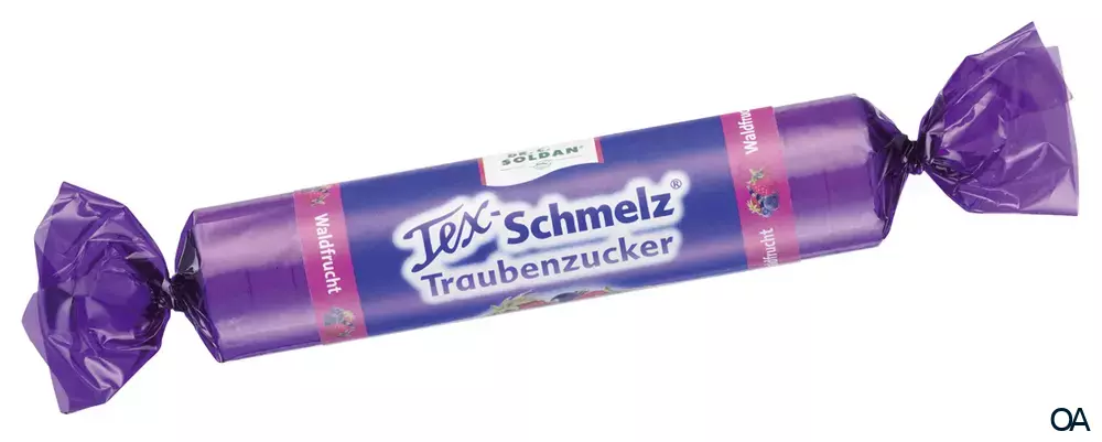 Tex-Schmelz Traubenzucker Waldfrucht, zuckerhaltig, Rolle