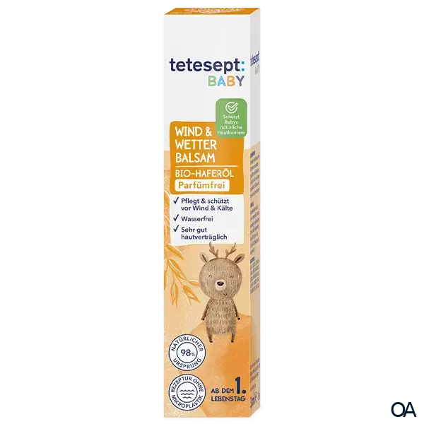 tetesept BABY Wind & Wetter Balsam mit Bio-Haferöl & parfümfrei tetesept BABY Wind & Wetter Balsam mit Bio-Haferöl & parfümfrei