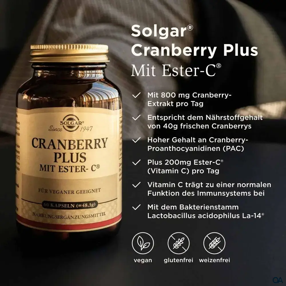 Solgar® Cranberry Plus mit Ester-C® Kapseln Solgar® Cranberry Plus mit Ester-C® Kapseln