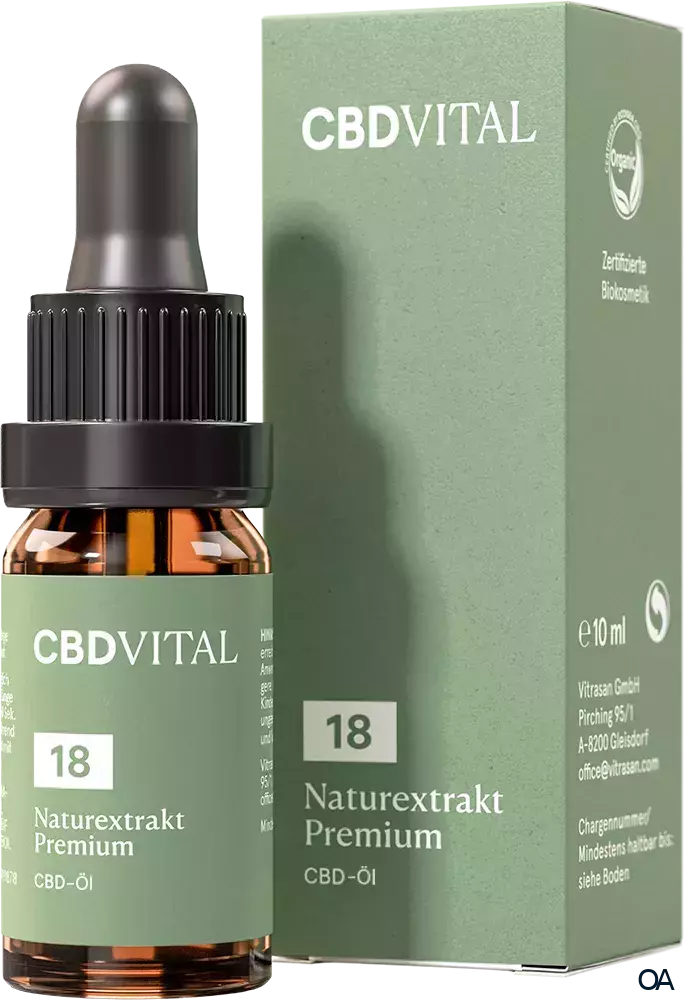 CBD VITAL Naturextrakt Premium Öl 18% CBD VITAL Naturextrakt Premium Öl 18%