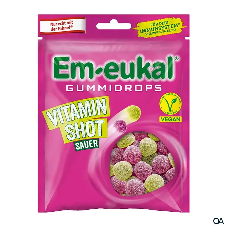 Em-eukal Gummidrops Vitamin Shot Sauer vegan, zuckerhaltig Em-eukal Gummidrops Vitamin Shot Sauer vegan, zuckerhaltig