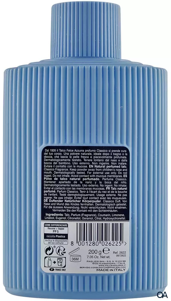 Paglieri Felce Azzurra Körperpuder Classico
