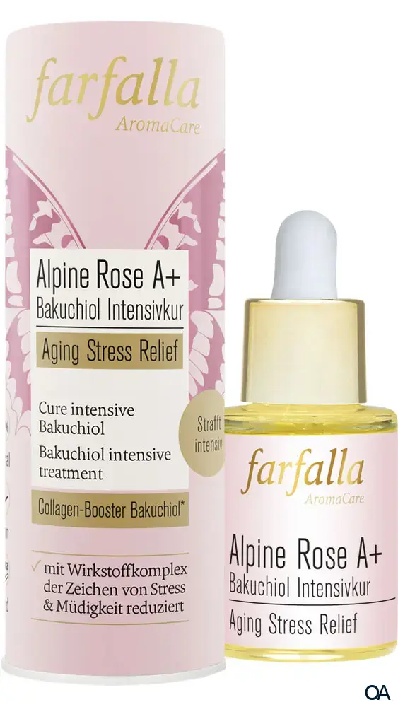 Farfalla Alpine Rose A+ Bakuchiol Intensivkur, Aging Stress Relief
