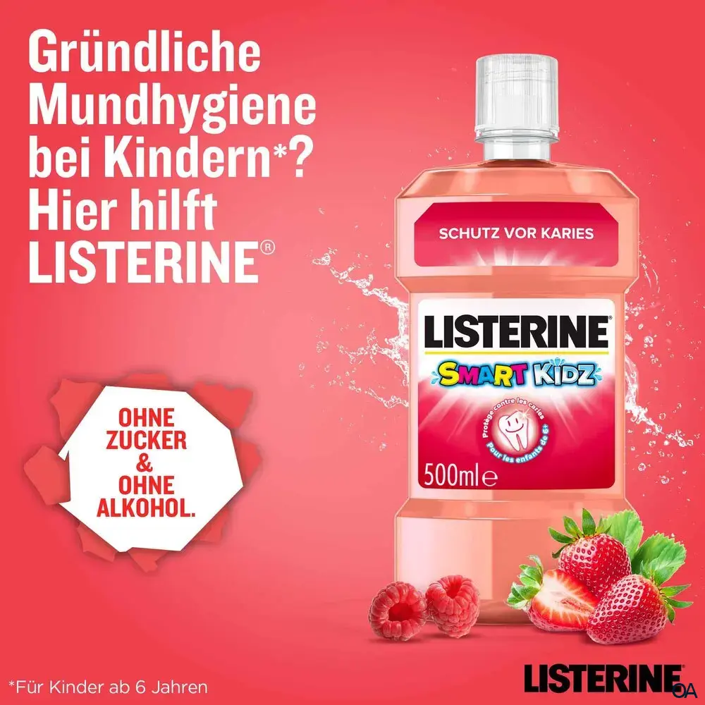 Listerine Smart Kidz Mild Berry Mundspüllösung Listerine Smart Kidz Mild Berry Mundspüllösung