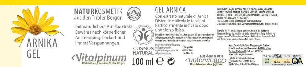 Unterweger Vitalpinum Arnika Gel