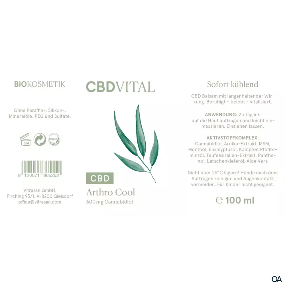 CBD VITAL Kühlende CBD Creme CBD VITAL Kühlende CBD Creme