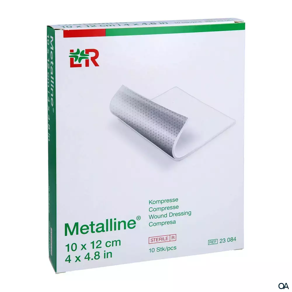 Metalline® Kompressen, steril, einzeln eingesiegelt, 10 x 12 cm Metalline® Kompressen, steril, einzeln eingesiegelt, 10 x 12 cm