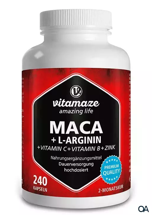 Vitamaze Maca + L-Arginin + Vitamin C + Vitamin B + Zink Kapseln Vitamaze Maca + L-Arginin + Vitamin C + Vitamin B + Zink Kapseln