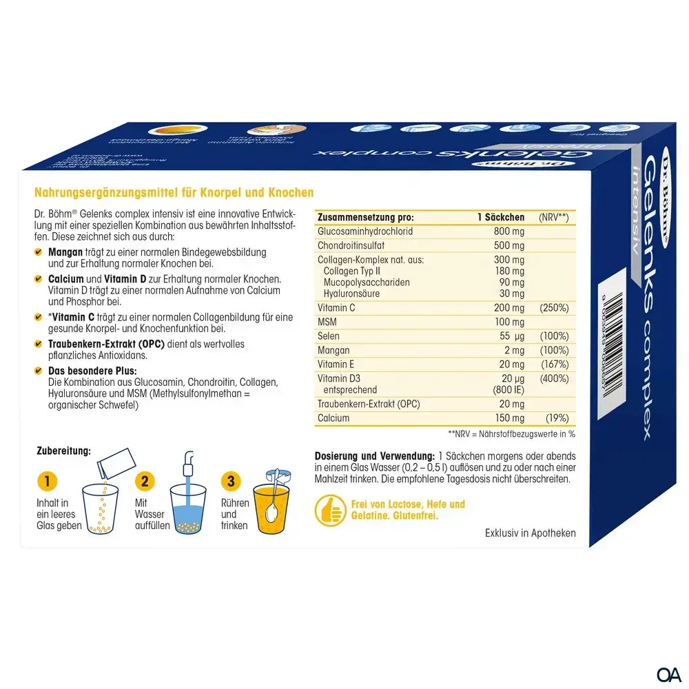 Dr. Böhm® Gelenks complex intensiv Brausegranulat - Mango Dr. Böhm® Gelenks complex intensiv Brausegranulat - Mango