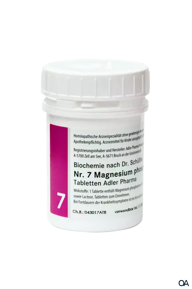 Schüßler Salz Adler Nr. 7 Magnesium phosphoricum D6 Tabletten Schüßler Salz Adler Nr. 7 Magnesium phosphoricum D6 Tabletten