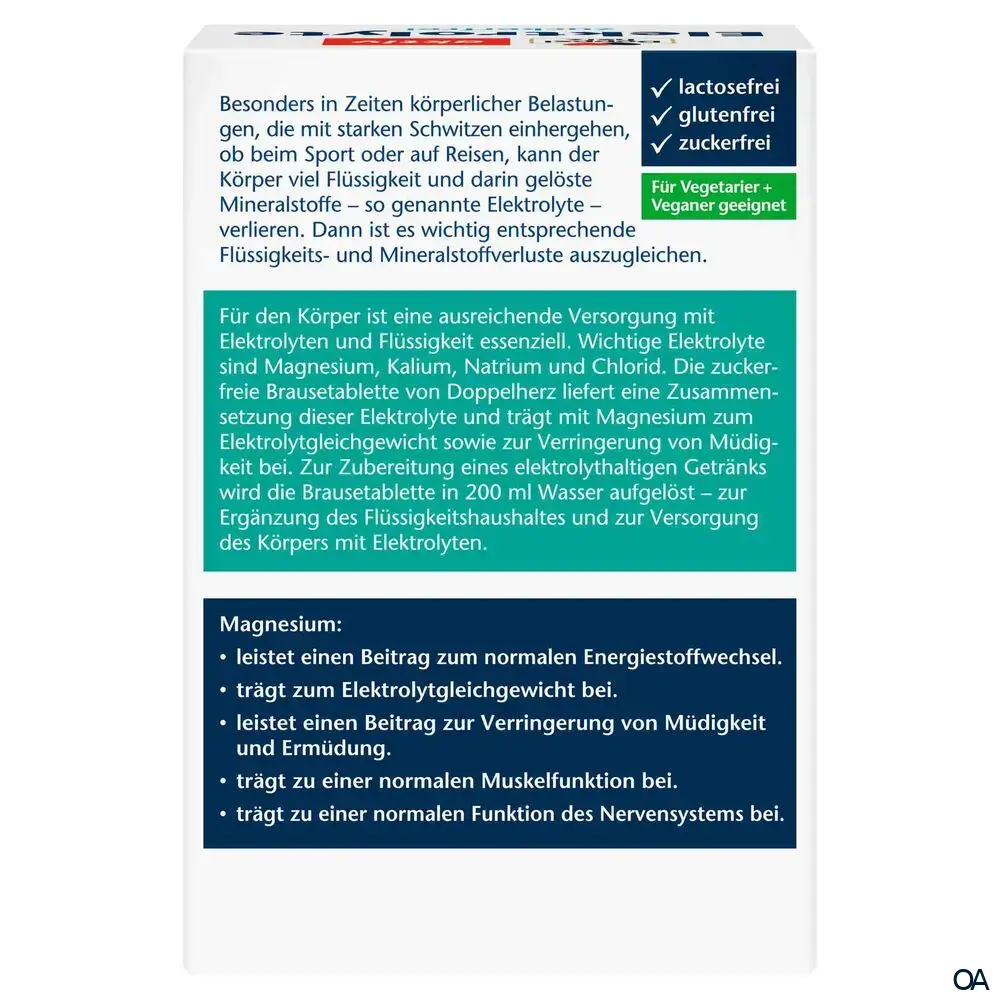 Doppelherz aktiv Elektrolyte Brausetabletten - Zuckerfrei