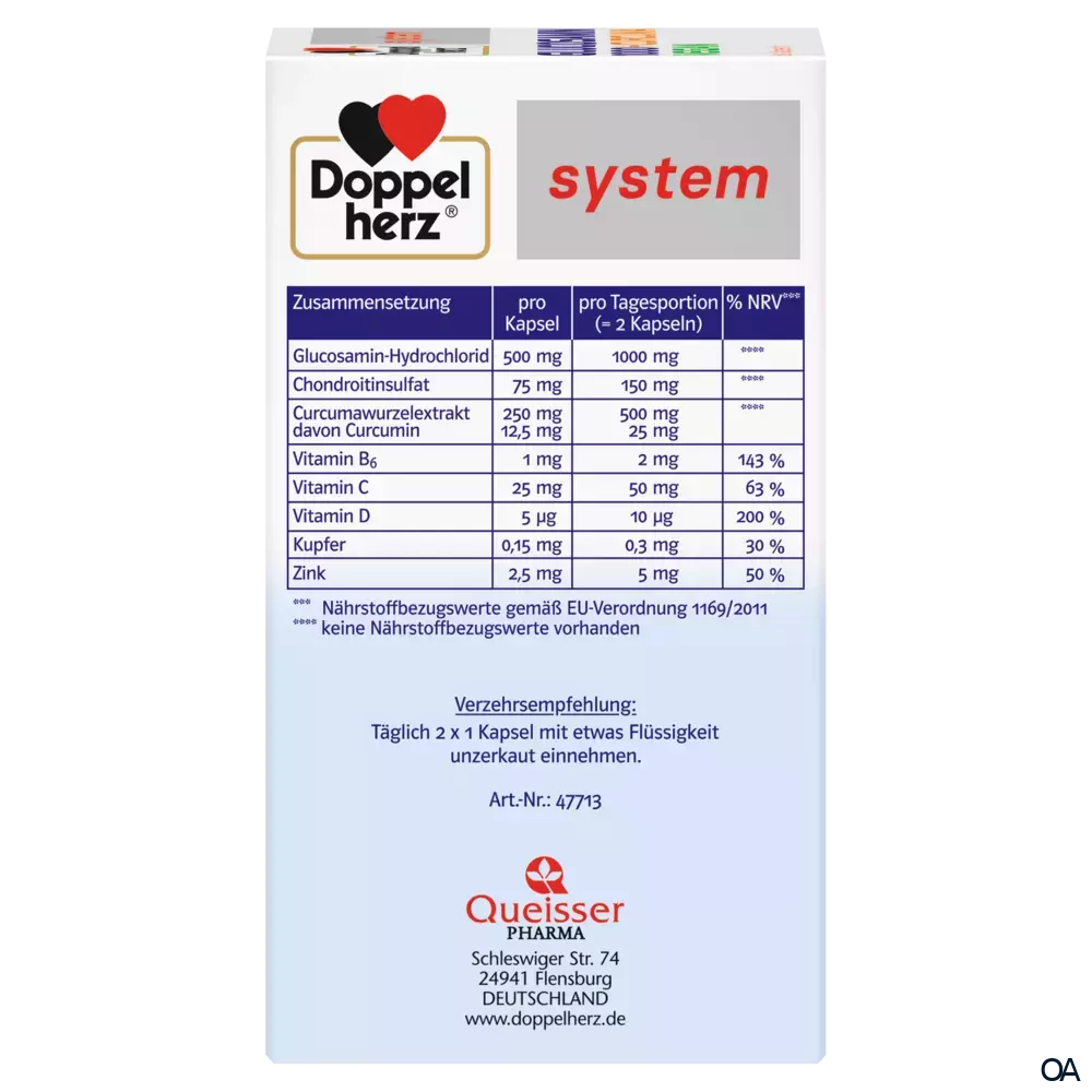 Doppelherz system Glucosamin 1000 + Curcuma Vegan Knochen + Knorpel* Kapseln Doppelherz system Glucosamin 1000 + Curcuma Vegan Knochen + Knorpel* Kapseln