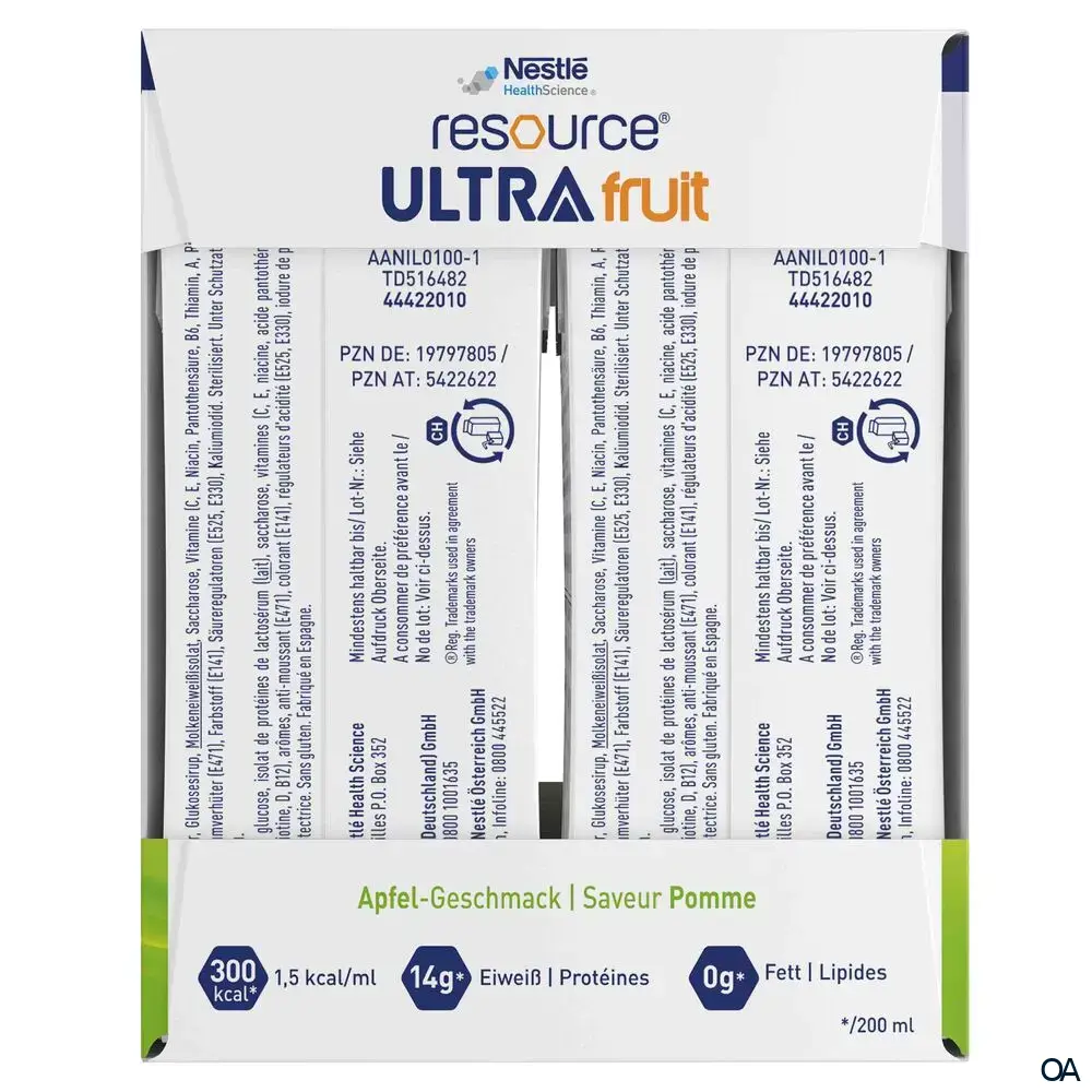 Resource® ULTRA fruit Apfel Trinknahrung 200 ml